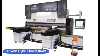 High End CNC Hybrid Press Brake 12 Axis with Wila Hydraulic Clamps and Angle Measure System