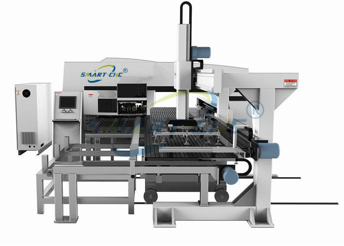 Hydraulic CNC Turret Punching Machine , Full Automatic Hole Punching Machine